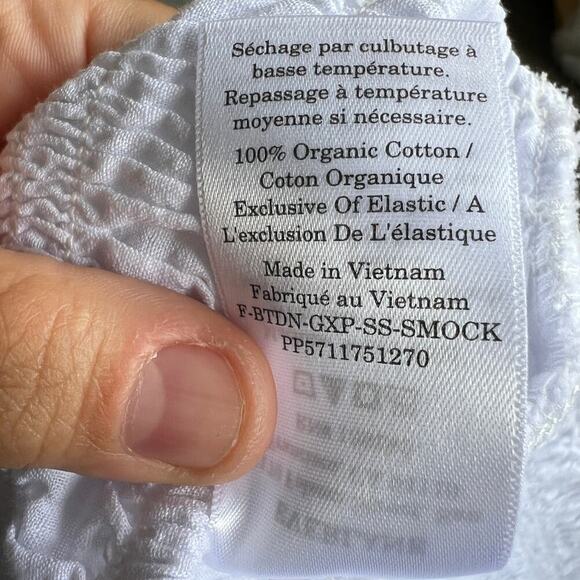 EVERLANE Gauze Cropped Smock Top, NWT White size XL - Picture 9 of 9